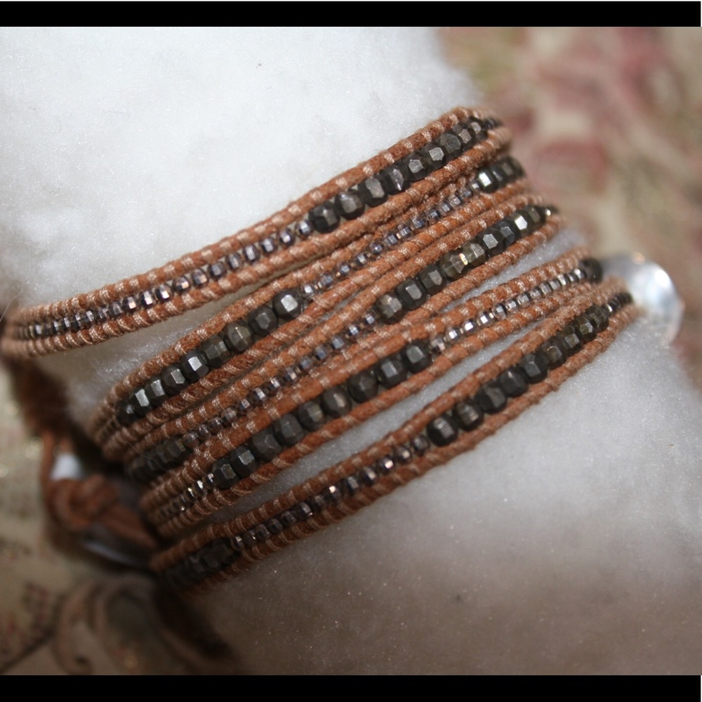 Chan Luu sterling silver mix wrap bracelet
